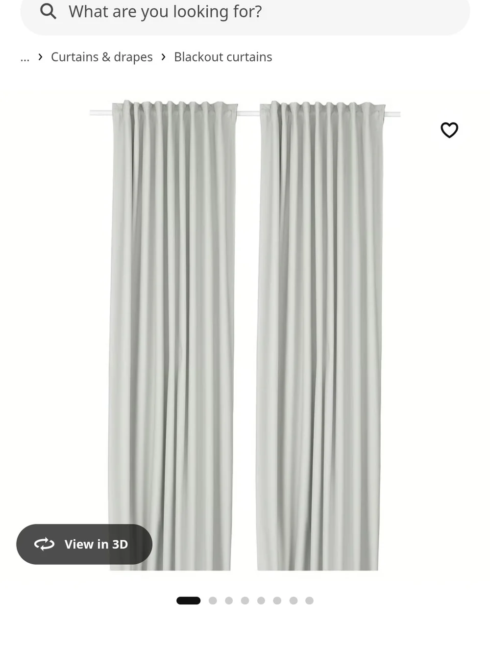 IKEA Light Gray Blackout Curtain Panels
